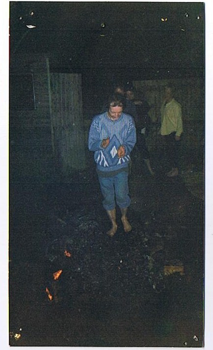 Selwyn Walking on Fire 1999/2000 Devon UK Fire walking in Torquay