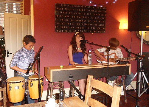 Isaac Haynes, Hannah Dawe and Marcus Cole Isaac, Hanah and Marcus at Jerichos in Launceston